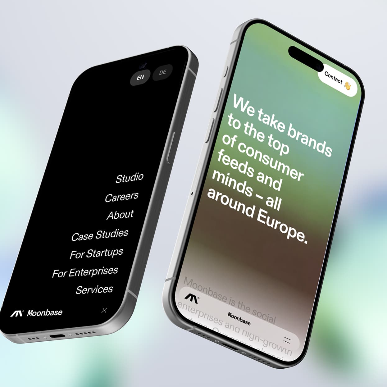 Moonbase mobile navigation and agency introduction